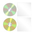 Cd, dvd isolated icon. Compact disc realistic set Royalty Free Stock Photo