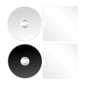 Cd, dvd isolated icon. Compact disc realistic set Royalty Free Stock Photo