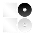 Cd, dvd isolated icon. Compact disc realistic set Royalty Free Stock Photo