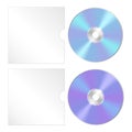 Cd, dvd isolated icon. Compact disc realistic set Royalty Free Stock Photo