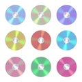 Cd, dvd isolated vector icon. Compact disc realistic sign Royalty Free Stock Photo