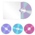 Cd, dvd isolated vector icon. Compact disc realistic sign Royalty Free Stock Photo