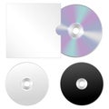 Cd, dvd isolated vector icon. Compact disc realistic sign Royalty Free Stock Photo