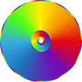 CD DVD rainbow disc isolated on transparent background Royalty Free Stock Photo