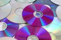 Cd,dvd reflective shiny cd dvds background texture pattern. Royalty Free Stock Photo
