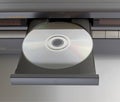 Cd dvd in tray Royalty Free Stock Photo