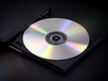 CD Ejected from an Optical Multimedia Disc Player Royalty Free Stock Photo