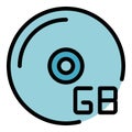 Cd gigabyte icon vector flat Royalty Free Stock Photo