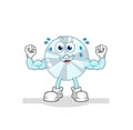CD muscular cartoon. cartoon mascot vector