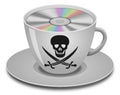 Cd with pirated software Royalty Free Stock Photo