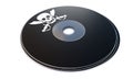Cd with pirated software concept Royalty Free Stock Photo