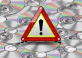 Cd with pirated software Royalty Free Stock Photo
