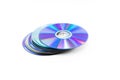 CD-ROM disc with rainbow reflective light isolated Royalty Free Stock Photo