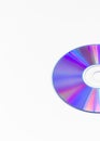 CD-ROM disc with rainbow reflective light isolated Royalty Free Stock Photo