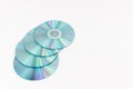 CD-ROM disc with rainbow reflective light isolated Royalty Free Stock Photo