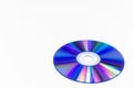 CD-ROM disc with rainbow reflective light isolated Royalty Free Stock Photo