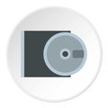 CD rom and disk icon, flat style Royalty Free Stock Photo
