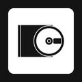 CD rom and disk icon, simple style Royalty Free Stock Photo