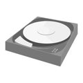 CD rom icon, black monochrome style Royalty Free Stock Photo