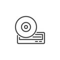 CD-ROM line icon Royalty Free Stock Photo