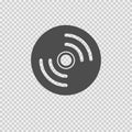 CD vector icon eps 10. Compact disc simple isolated illustration Royalty Free Stock Photo