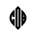 CDB circle letter logo design with circle and ellipse shape. CDB ellipse letters with typographic style. The three initials form a Royalty Free Stock Photo