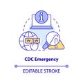 CDC emergency concept icon