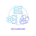 CDC guidelines blue gradient concept icon