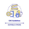 CDC guidelines concept icon