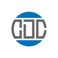 CDC letter logo design on white background. CDC creative initials circle logo concept