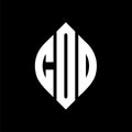 CDD circle letter logo design with circle and ellipse shape. CDD ellipse letters with typographic style. The three initials form a Royalty Free Stock Photo