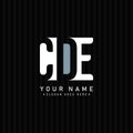 CDE Initials Logo - Vector Logo Template for Initial Letters C, D and E Royalty Free Stock Photo