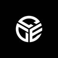 CDE letter logo design on black background. CDE creative initials letter logo concept. CDE letter design Royalty Free Stock Photo