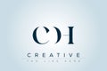 CDH abstract letter logo Royalty Free Stock Photo