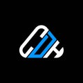 CDH letter logo creative design with vector graphic, CDH simple and modern logo in round triangle shape Royalty Free Stock Photo