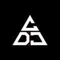 CDJ triangle letter logo design with triangle shape. CDJ triangle logo design monogram. CDJ triangle vector logo template with red Royalty Free Stock Photo
