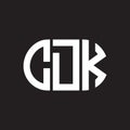 CDK letter logo design on black background. CDK creative initials letter logo concept. CDK letter design Royalty Free Stock Photo