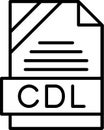 CDL Outline Vector Icon Royalty Free Stock Photo