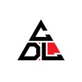 CDL triangle letter logo design with triangle shape. CDL triangle logo design monogram. CDL triangle vector logo template with red Royalty Free Stock Photo