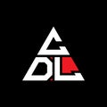 CDL triangle letter logo design with triangle shape. CDL triangle logo design monogram. CDL triangle vector logo template with red Royalty Free Stock Photo