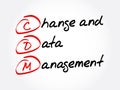 CDM - Change and Data Management acronym, business concept Royalty Free Stock Photo