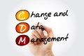 CDM - Change and Data Management acronym with marker, business concept background Royalty Free Stock Photo