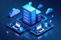CDN Hosting Services Illustration - Advanced Technology for Enhanced Website Performance