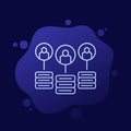CDN icon with users, Content delivery network