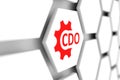 CDO concept wheel gear Royalty Free Stock Photo