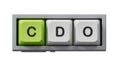 CDO word on Computer keyboard keys. Royalty Free Stock Photo