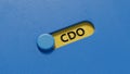 CDO word on slide switch.close up of slide switch. Royalty Free Stock Photo
