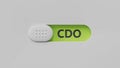 CDO word on slide switch.close up of slide switch Royalty Free Stock Photo