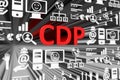 CDP concept blurred background 3d Royalty Free Stock Photo