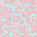 Seamless background of Gingerbread letters